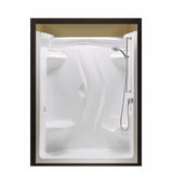 Stamina 60-II 60 x 36 Acrylic Alcove Left-Hand Drain One-Piece Shower in White