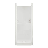 Jupiter F32 32 x 33 AcrylX Alcove Center Drain One-Piece Shower in White