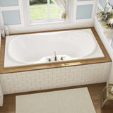 Cambridge 72 x 36 Acrylic Drop-in Center Drain Bathtub in White