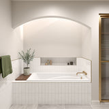 Optik 6032 Acrylic Alcove End Drain Bathtub in White