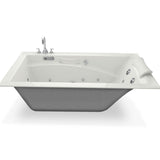 Optik 6032 Acrylic Alcove End Drain Bathtub in White