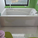 Optik 6032 Acrylic Alcove End Drain Bathtub in White