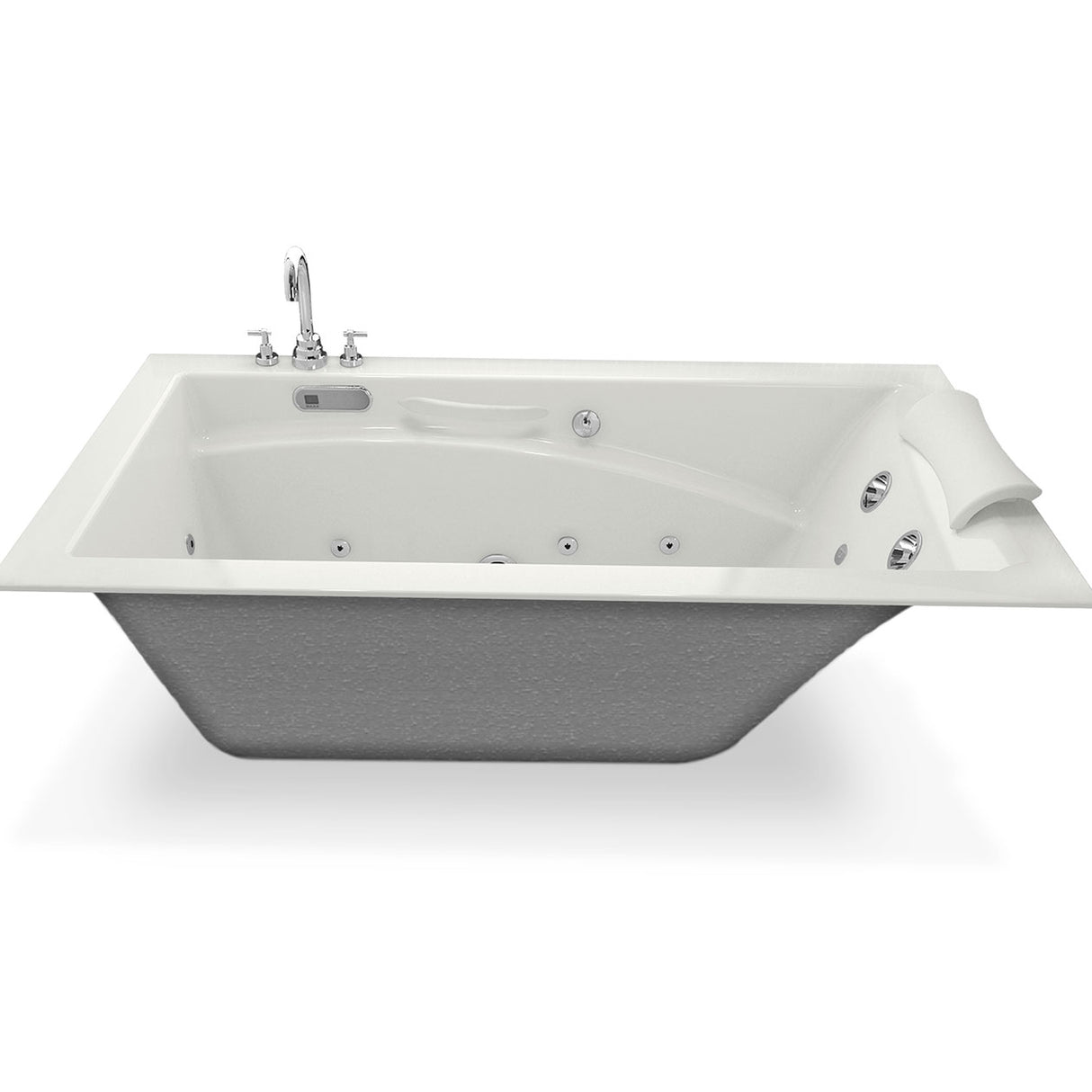 Optik 6636 Acrylic Alcove End Drain Bathtub in White