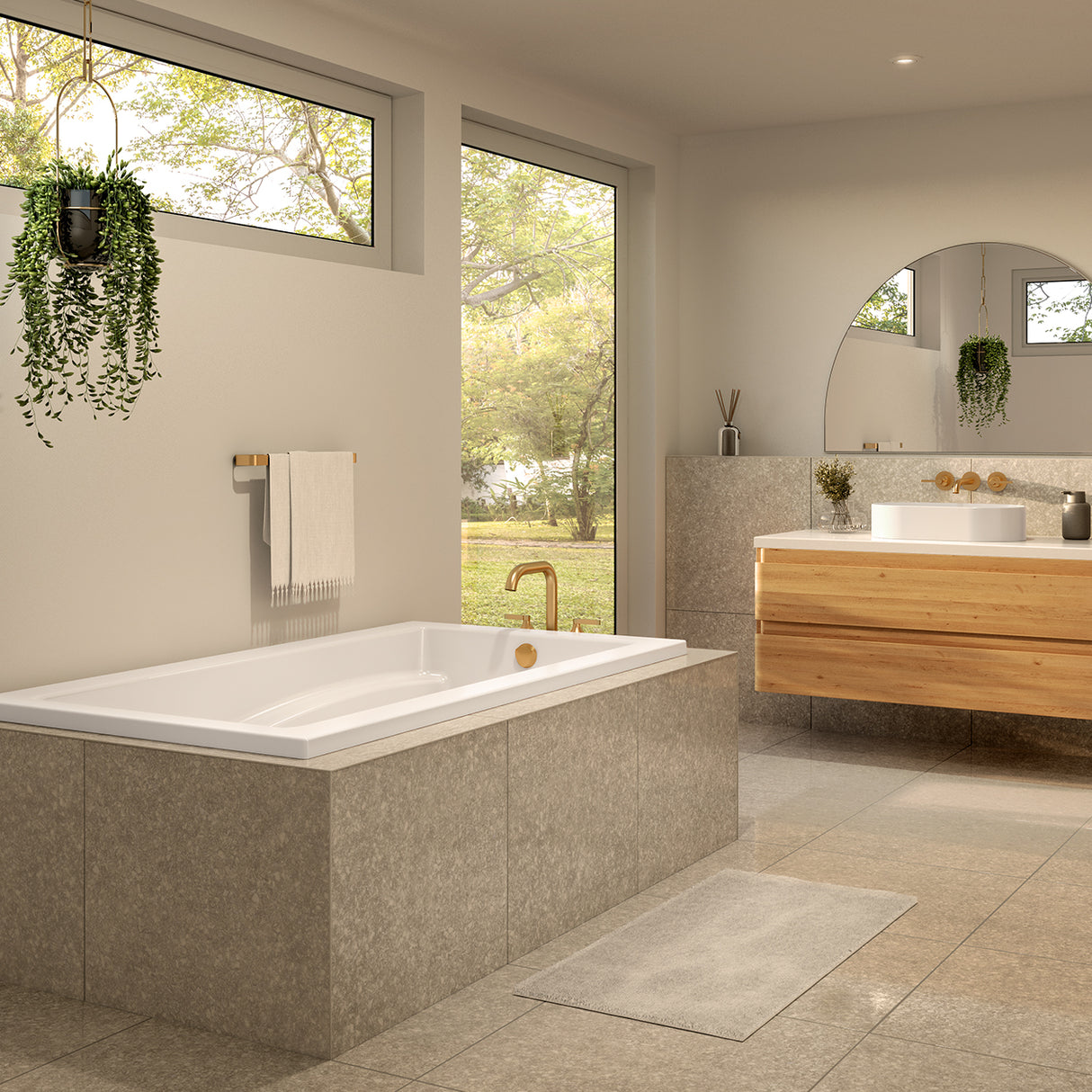 Optik 6636 Acrylic Alcove End Drain Bathtub in White