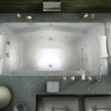 Optik 7236 Acrylic Undermount Center Drain Bathtub in White