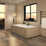 Optik 7236 Acrylic Undermount Center Drain Bathtub in White