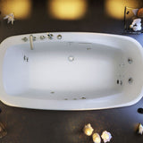 Eterne 7242 Acrylic Drop-in Center Drain Bathtub in White