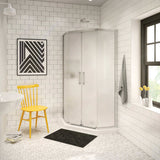 Neo-Angle Base 40 3 in. 40 x 40 Acrylic Corner Left or Right Shower Base with Corner Drain in White