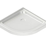 Neo-round Base 36 3 in. 36 x 36 Acrylic Corner Left or Right Shower Base with Corner Drain in White