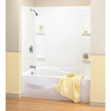 Elan 59 61 x 32 Polystyrene Glue up Five-Piece Tub Wall Surround in White