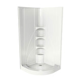 Novello II 37 x 37 Acrylic Corner Center Drain One-Piece Shower in White