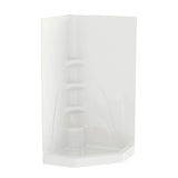 Brio II 40 x 40 Acrylic Corner Center Drain One-Piece Shower in White