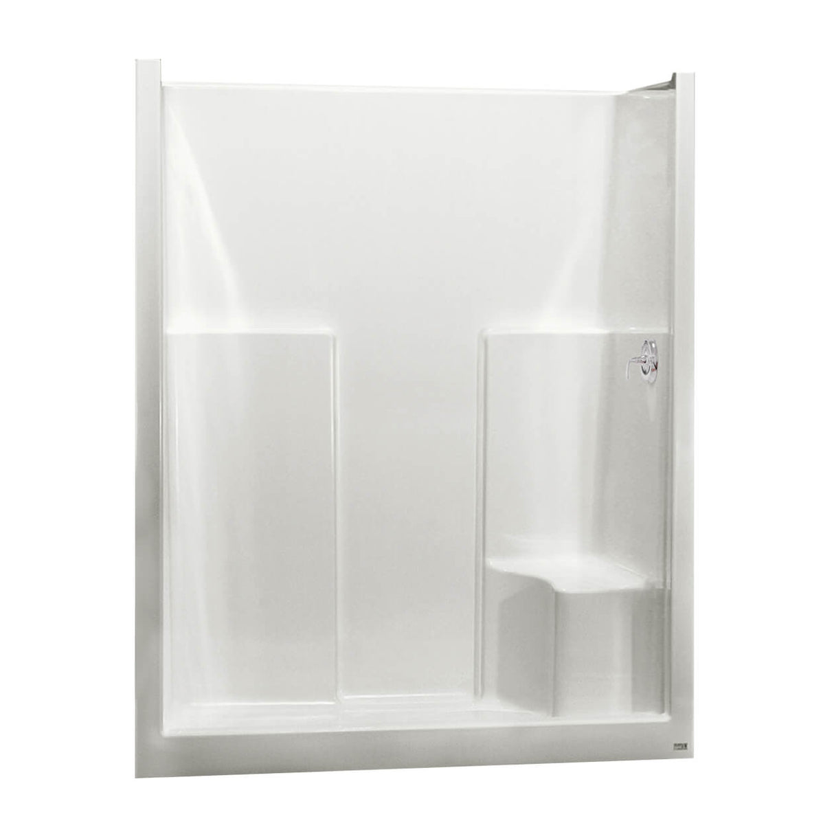 SS3660 R/L AcrylX Alcove Center Drain One-Piece Shower in White