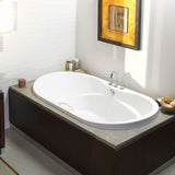Living 7242 Acrylic Drop-in Center Drain Bathtub in White