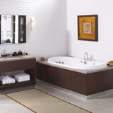 Living 6636 Acrylic Drop-in Center Drain Bathtub in White