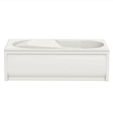 Baccarat 72 x 36 Acrylic Alcove End Drain Bathtub in White