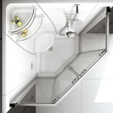 Freestyle 40 Neo-Angle 40 x 40 Acrylic Corner Center Drain Two-Piece Shower in White