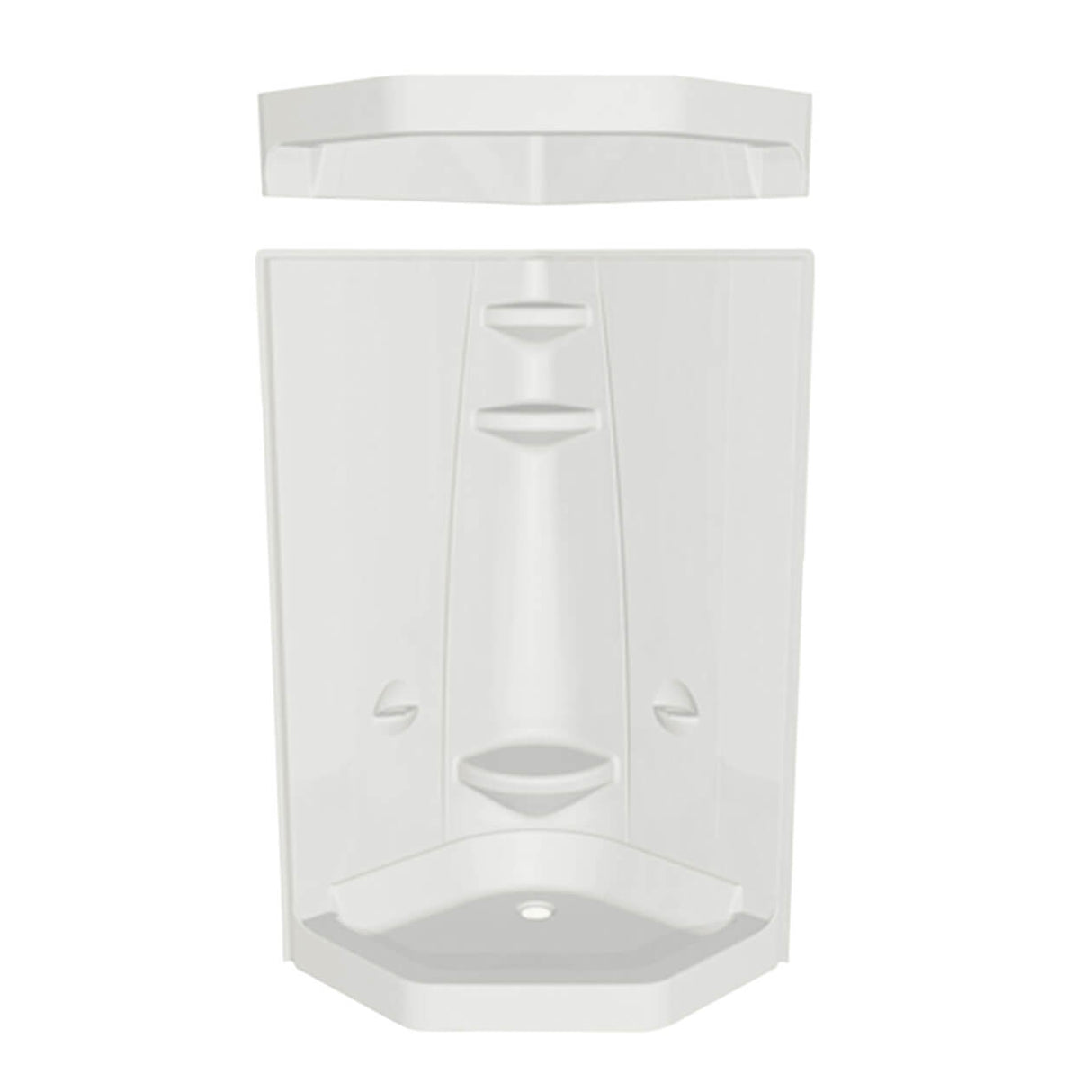 Freestyle 40 Neo-Angle 40 x 40 Acrylic Corner Center Drain Two-Piece Shower in White
