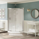 Freestyle 40 Neo-Angle 40 x 40 Acrylic Corner Center Drain Two-Piece Shower in White