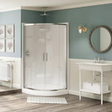 Freestyle 40 Neo-Round 40 x 40 Acrylic Corner Center Drain Two-Piece Shower in White