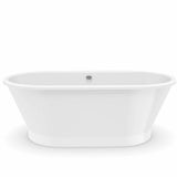 Brioso 6636 AcrylX Freestanding Center Drain Bathtub in White with White Skirt