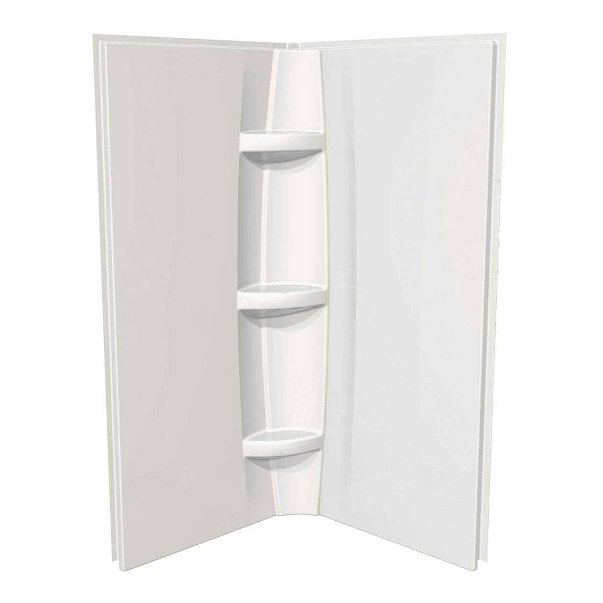 32 x 72 in. Acrylic Direct-to-Stud Two-Piece Wall Kit in White