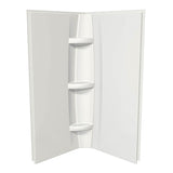 38 x 72 in. Acrylic Direct-to-Stud Two-Piece Wall Kit in White