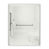 60NHS 84 x 37 Acrylic Alcove Center Drain One-Piece Shower in White