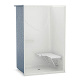 Outlook BFS-48F AcrylX Alcove Center Drain One-Piece Shower in White