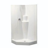 Imperial II 39 x 39 AcrylX Corner Center Drain One-Piece Shower in White