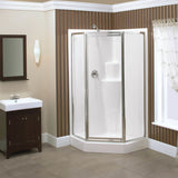Imperial II 39 x 39 AcrylX Corner Center Drain One-Piece Shower in White