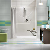 Outlook BFS-60F AcrylX Alcove Center Drain One-Piece Shower in White