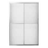 Polar 42-47 ½ in. x 68 in. Bypass Shower Door for Alcove Installation with Raindrop glass in Chrome