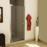 Madono 24 ½-26 ½ x 67 in. 6 mm Pivot Shower Door for Alcove Installation with Clear glass in Chrome