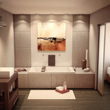 New Town 6032 Acrylic Drop-in End Drain Bathtub in White