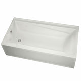 Exhibit 6032 IFS AFR Acrylic Alcove Left-Hand Drain Bathtub in White