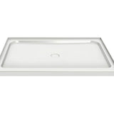 Rectangular Base 4836 3 in. Acrylic Alcove Shower Base with Center Drain in White