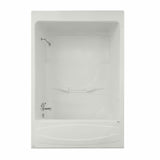 Figaro I AFR 59 x 33 Acrylic Alcove Left-Hand Drain Three-Piece Tub Shower in White