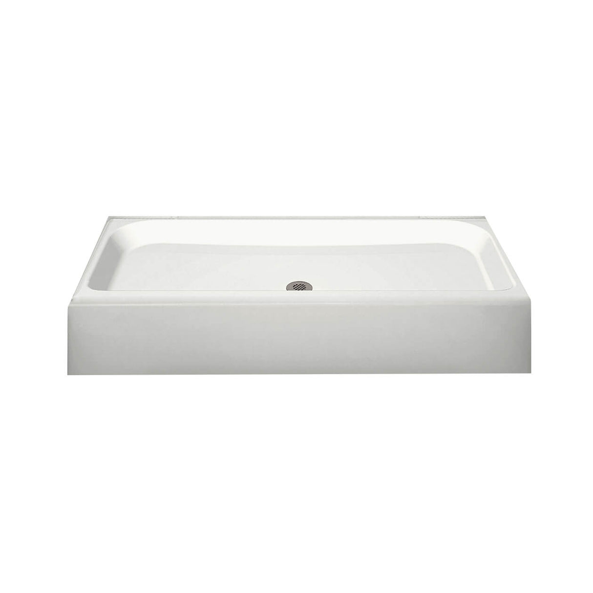 Finesse Base 42 x 32 AcrylX Alcove Shower Base with Center Drain in White