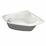 Murmur 5555 Acrylic Corner Center Drain Bathtub in White