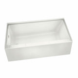 Rubix 6032 Acrylic Alcove Left-Hand Drain Bathtub in White