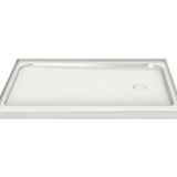 Rectangular Base 6032 3 in. Acrylic Alcove Shower Base with Left-Hand Drain in White