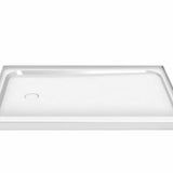 Rectangular Base 6030 3 in. Acrylic Alcove Shower Base with Left-Hand Drain in White