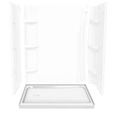 Rectangular Base 6030 3 in. Acrylic Alcove Shower Base with Left-Hand Drain in White