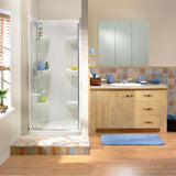 Square Base 42 3 in. 42 x 42 Acrylic Alcove Shower Base with Center Drain in White