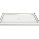 Rectangular Base 6042 3 in. Acrylic Alcove Shower Base with Center Drain in White