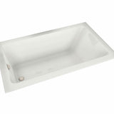 Skybox 7236 Acrylic Drop-in End Drain Bathtub in White