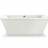 Optik 6636 F Acrylic Freestanding Center Drain Bathtub in White with White Skirt