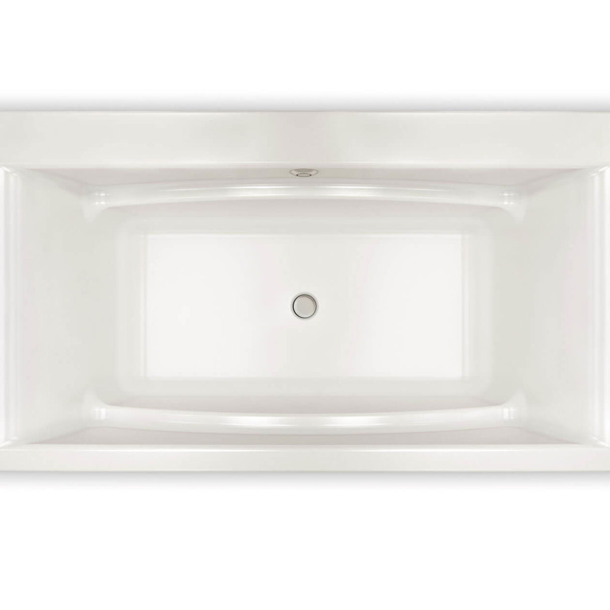 Optik 6636 F Acrylic Freestanding Center Drain Bathtub in White with White Skirt