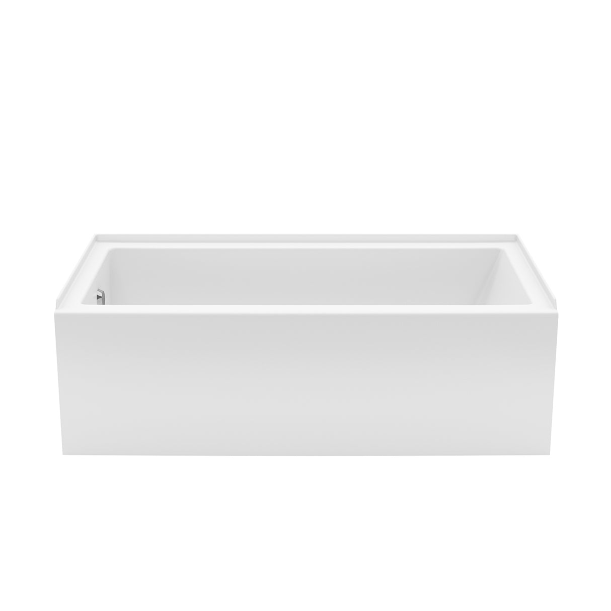 Rubix 6030 AFR DTF Acrylic Alcove Left-Hand Drain Bathtub in White